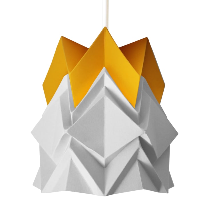 Petite suspension origami design bicolore en papier-HOUSEKI