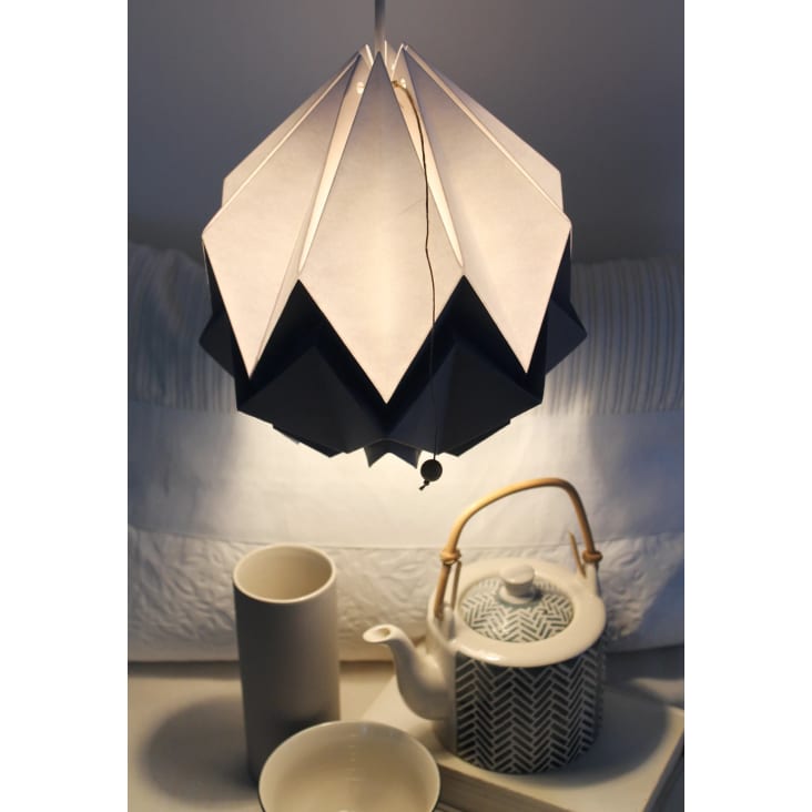 Suspension origami bicolore en papier taille S-HANAHI cropped-3