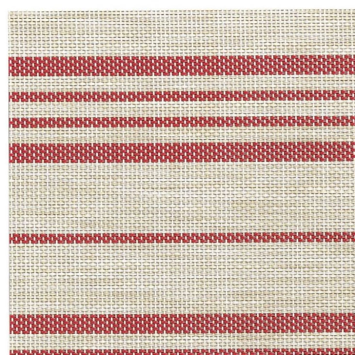 Set de table  en polyester naturel/rouge 33 x 45-Sina cropped-2