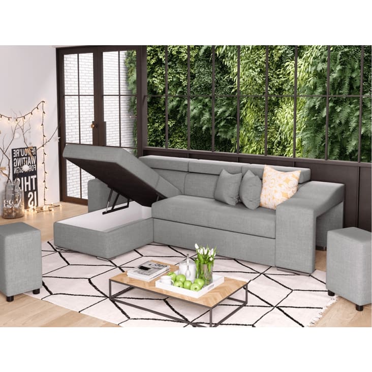 Canapé d’angle 4 places en tissu gris avec rangement droit-ELONA cropped-4