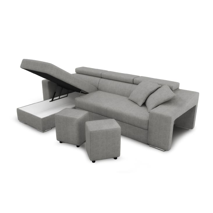 Canapé d’angle 4 places en tissu gris avec rangement droit-ELONA cropped-5