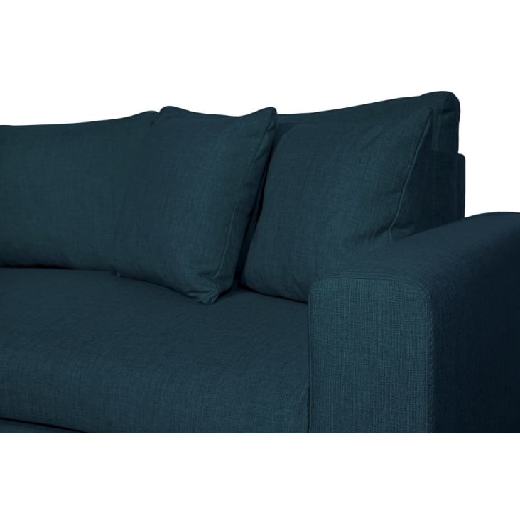Canapé d'angle réversible convertible avec coffre en tissu bleu canard-MARIA cropped-9