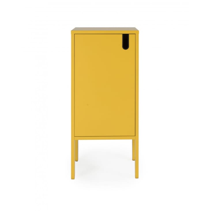 Petit meuble de rangement en bois H89cm jaune moutarde-Uno cropped-2