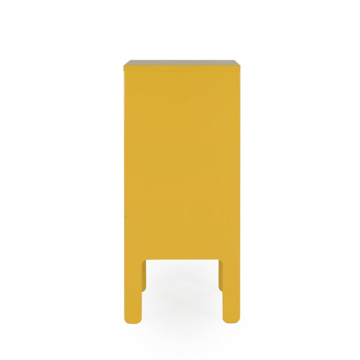 Petit meuble de rangement en bois H89cm jaune moutarde-Uno cropped-4