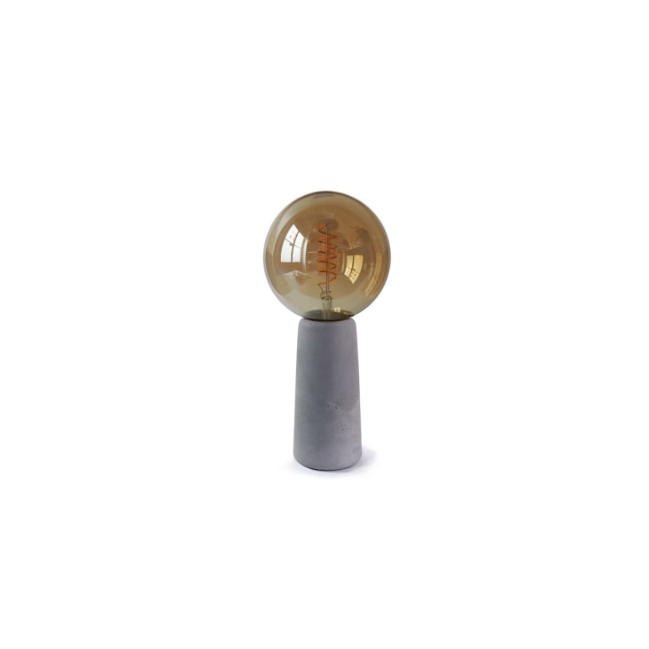 Lampe à poser en béton avec ampoule style Edison-PHARE