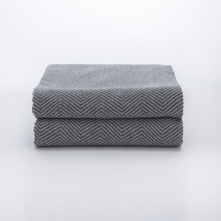 Couvre lit en coton gris 230x270-PAINES CL cropped-3