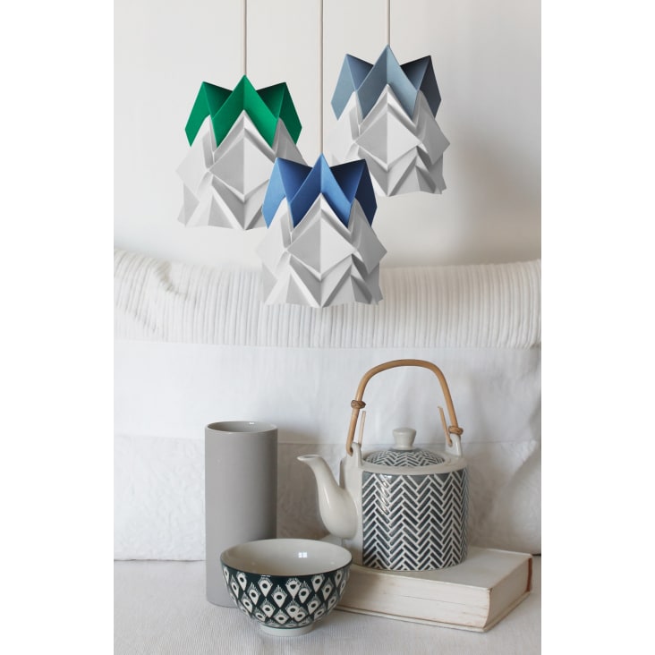 Petite suspension Origami Design Bicolore en Papier HOUSEKI
