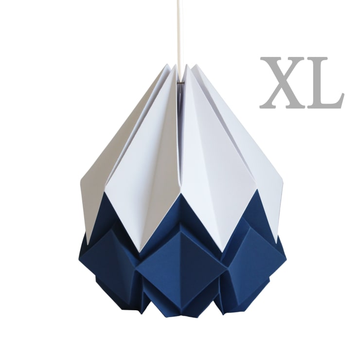 Suspension origami bicolore en papier taille XL-HANAHI cropped-10