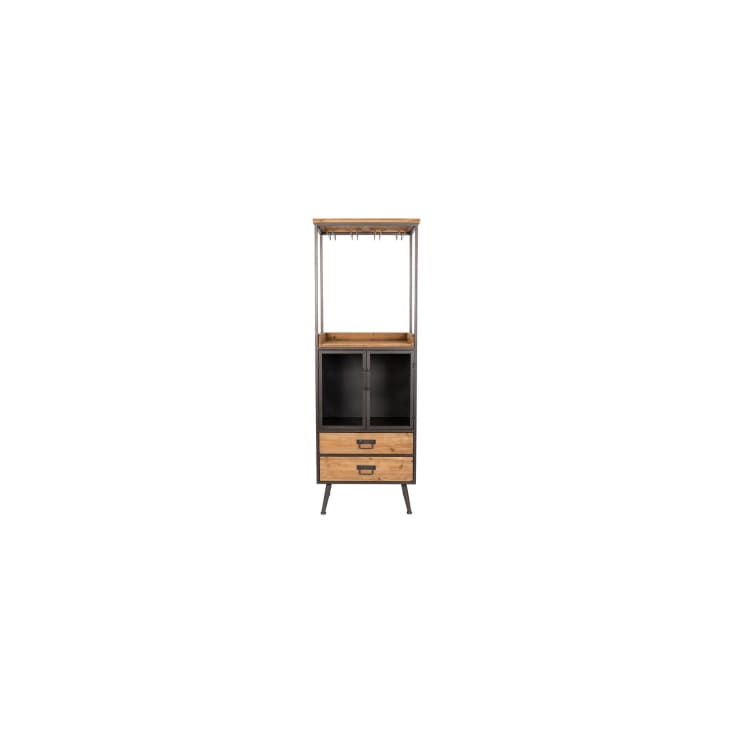 Mueble bar de madera marrón-Damian