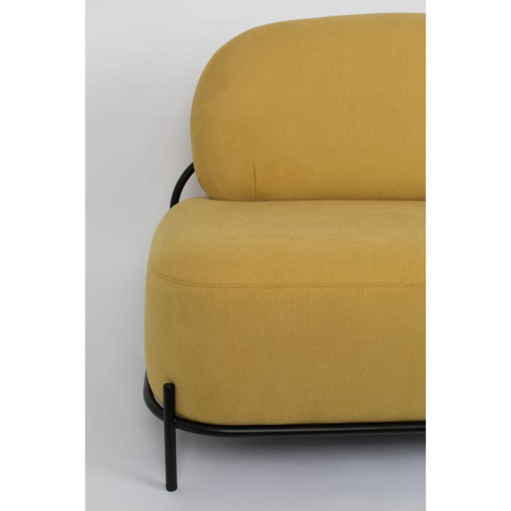 Canapé 2 places en tissu jaune-Polly cropped-4
