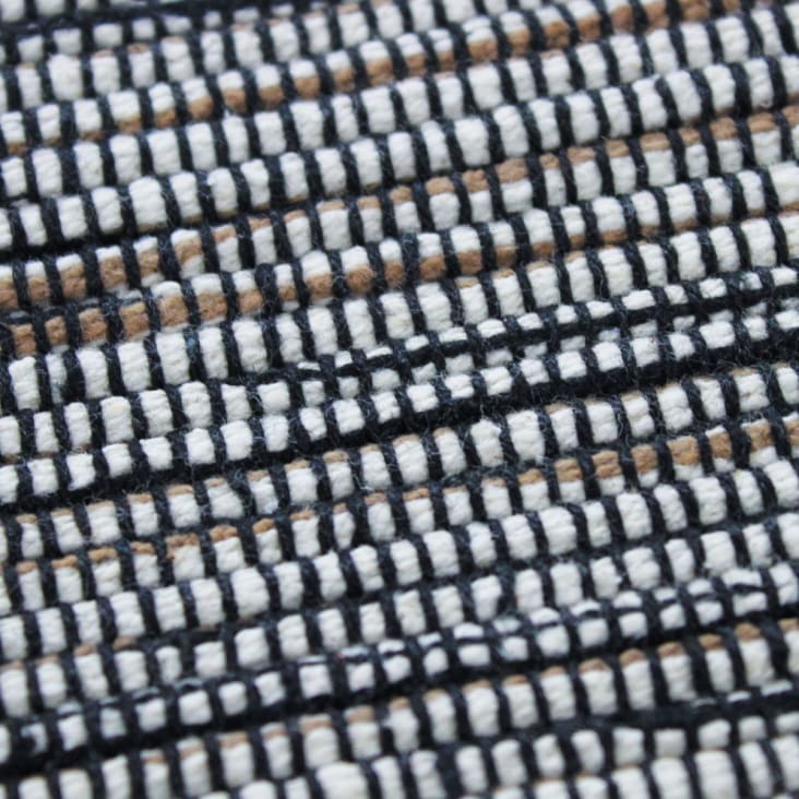 Tapis 100% coton tissé et tressé marron 160x230-Sahara cropped-4