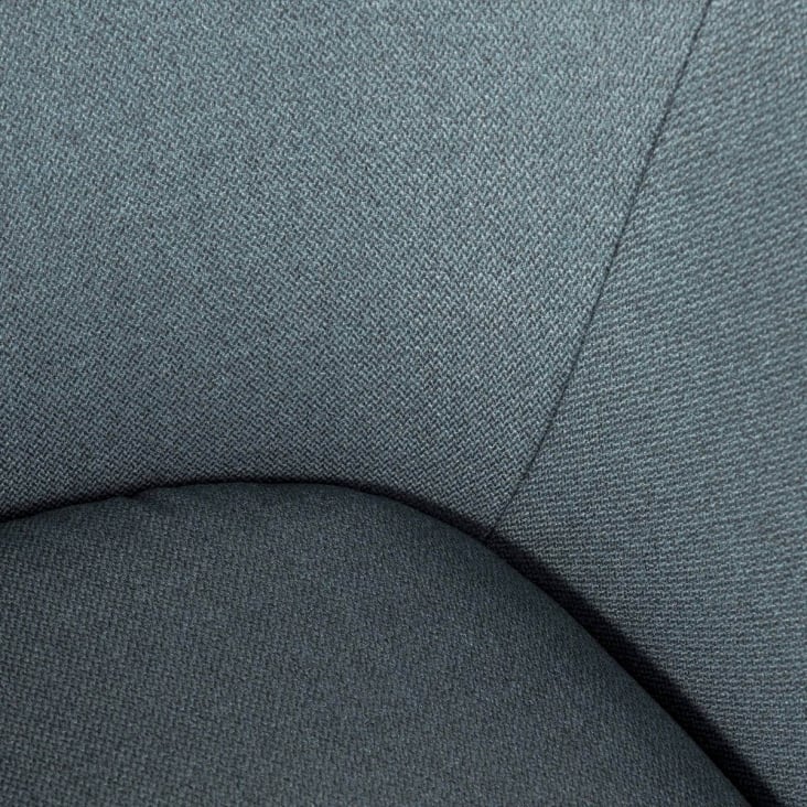 Fauteuil  de bureau sur roulettes tissu bleu canard-Valka cropped-9