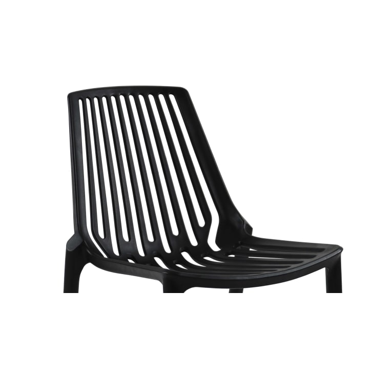 Chaise de jardin ajourée en plastique noir-Paris cropped-6