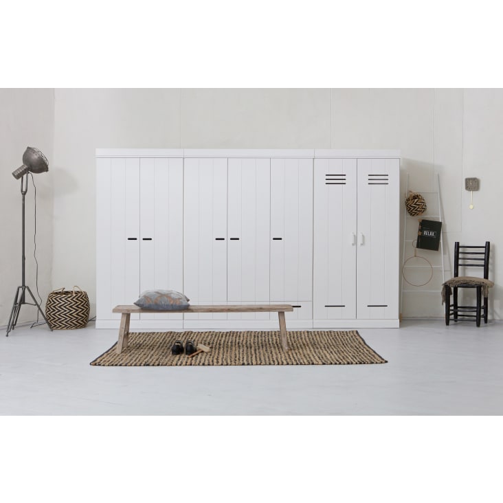 Kleiderschrank mit 3 Türen und 3 Schubladen aus Holz, weiß CONNECT |  Maisons du Monde