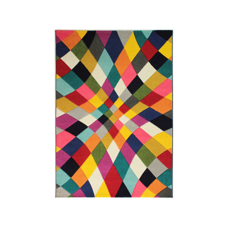 Tapis  design en polypropylène multicolore 80x150-Rhumba