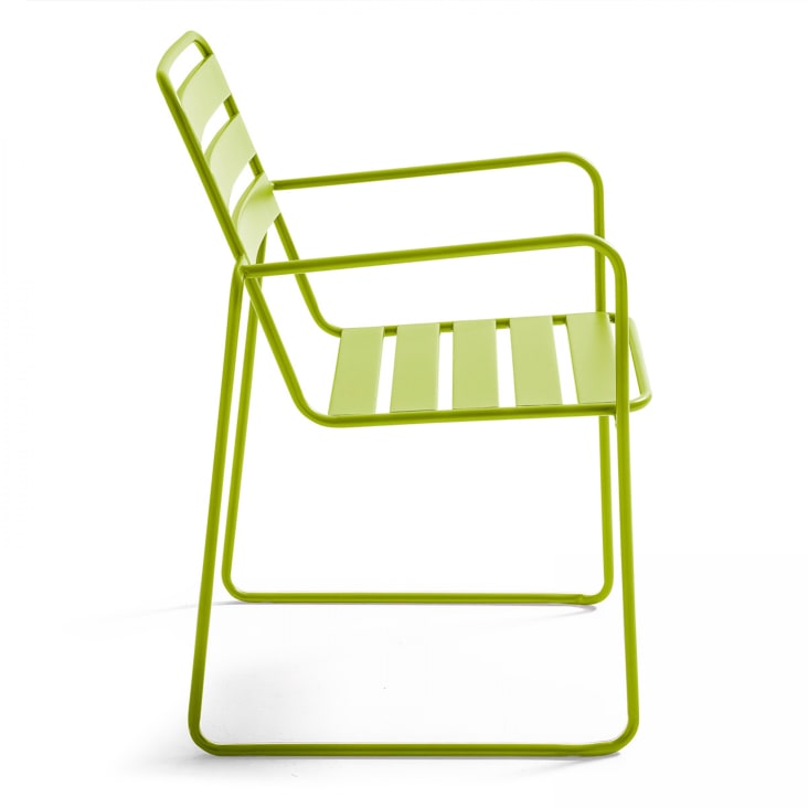 Stapelbarer Gartensessel aus Metall Grün Touquet Maisons du Monde