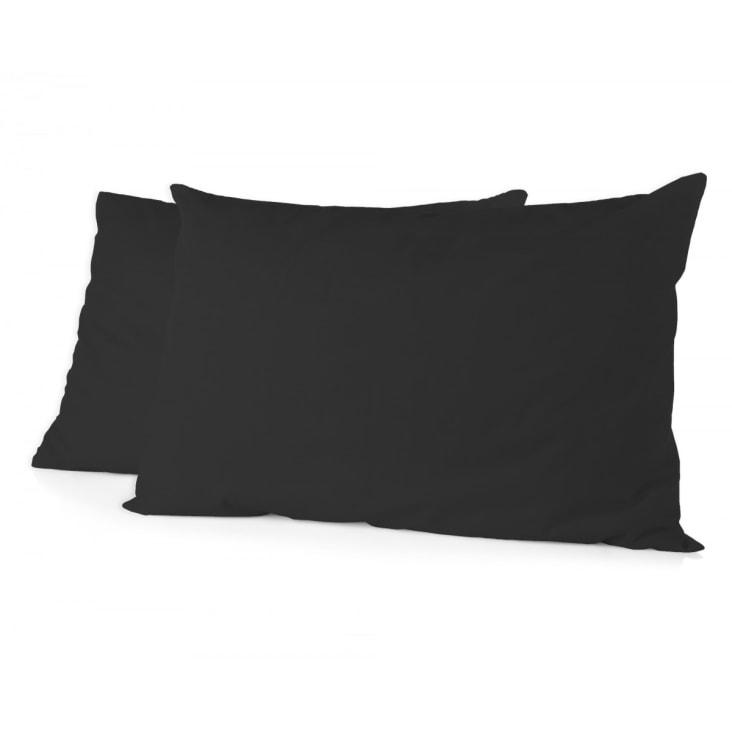 Taie d'oreiller  coton noir 50x70 cm cropped-3