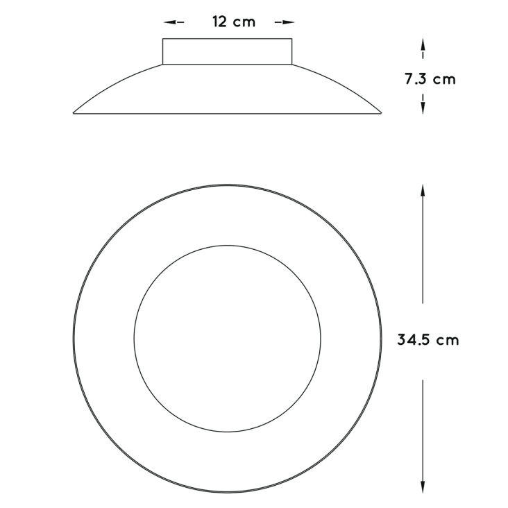 Plafonnier LED rond en métal D34.5cm-FOSKAL cropped-4