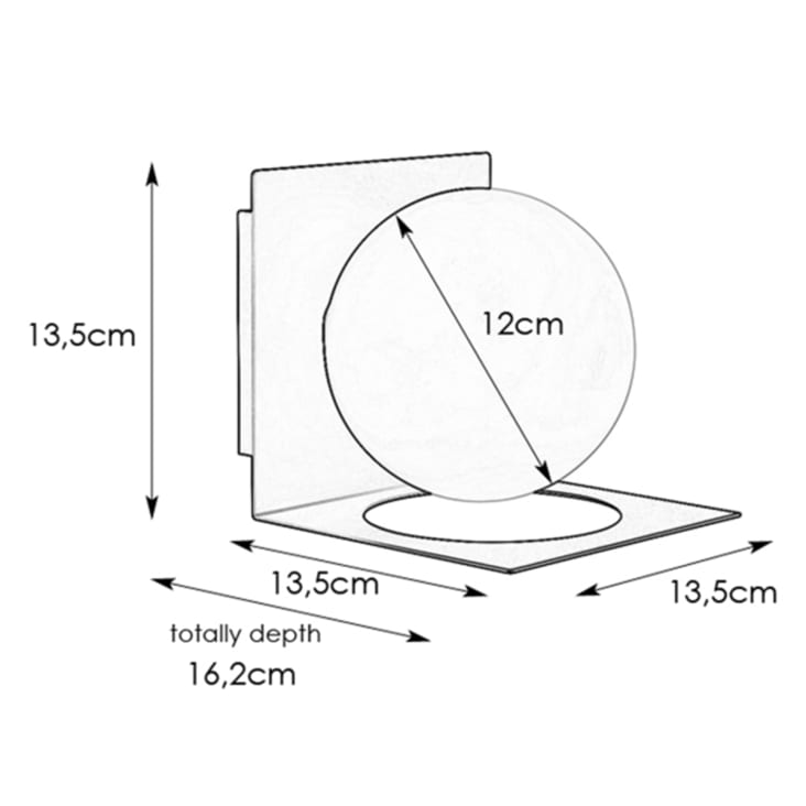 Applique de salle de bain métal noir/verre dépoli D12cm ZENIT
