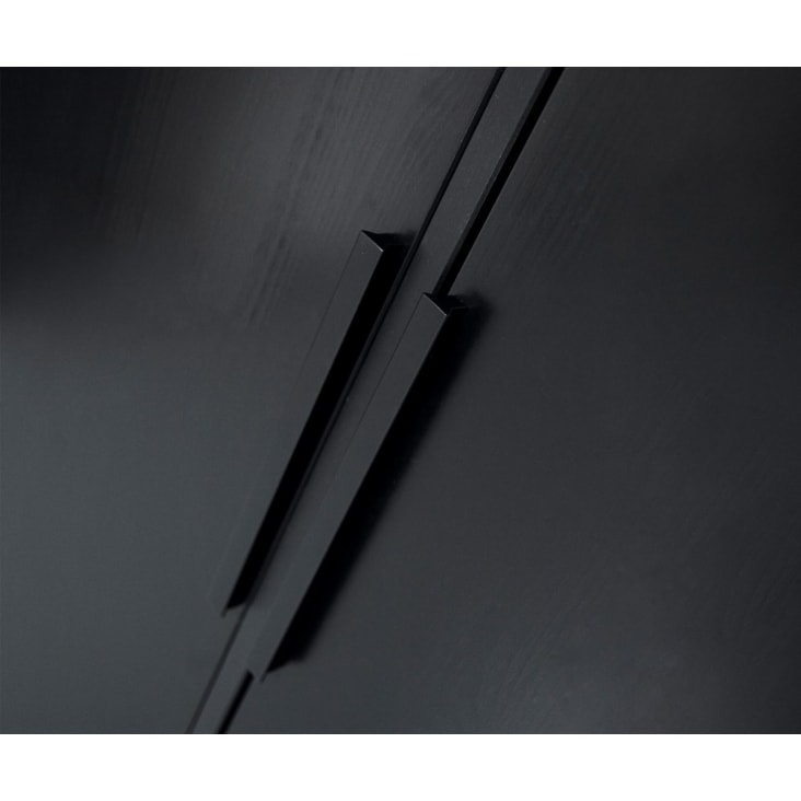Armoire 2 portes en bois noir-Adam cropped-6