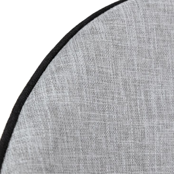 Chaise de bar tissu gris clair et pieds métal-Maya cropped-6