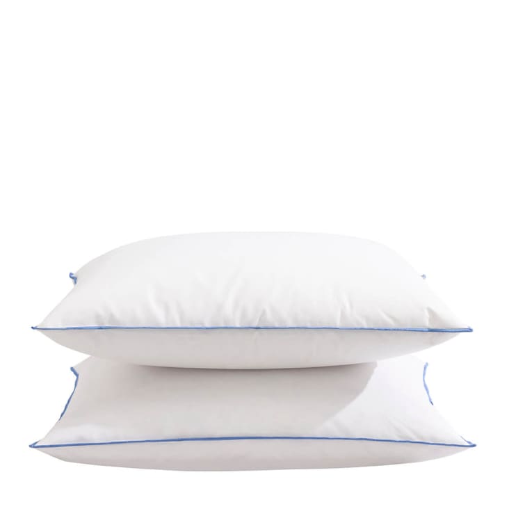 Oreiller Ferme 60x60 Cm DROUAULT - 40% Duvet Canard Blanc - Pour Dormeurs Sur Le Dos - Fabriqué En France