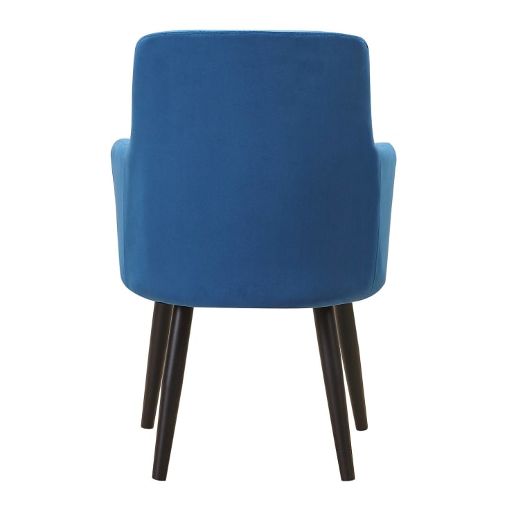 Lot de 2 fauteuils de table en velours bleu-NEIVA cropped-4