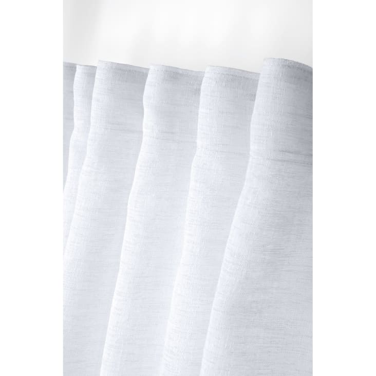 Voilage uni à passants dissimulés polyester blanc 140x260 cm cropped-3
