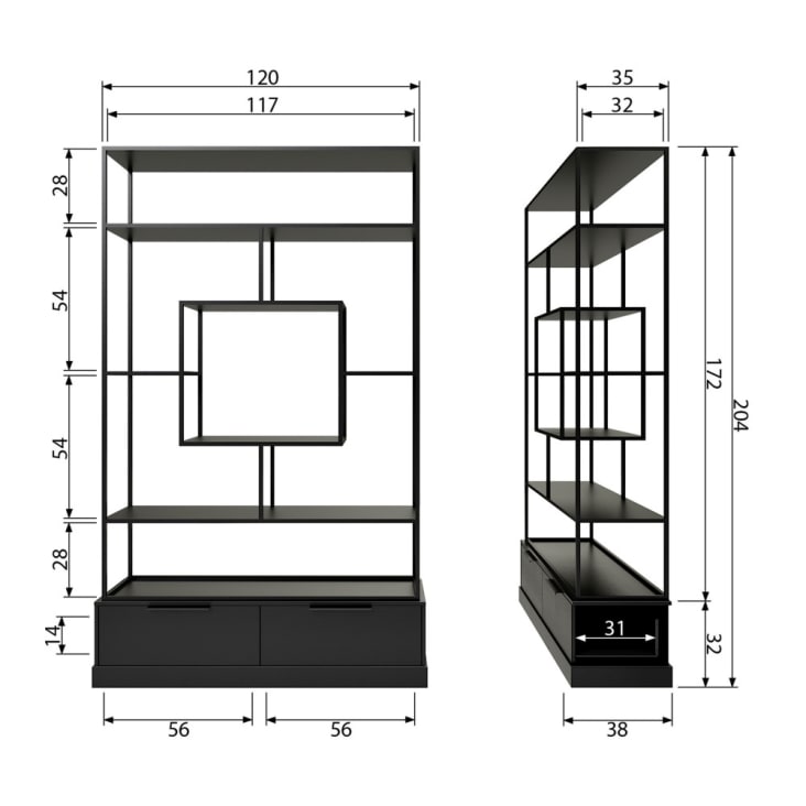 Cabinet en métal et bois noir-Fons cropped-6