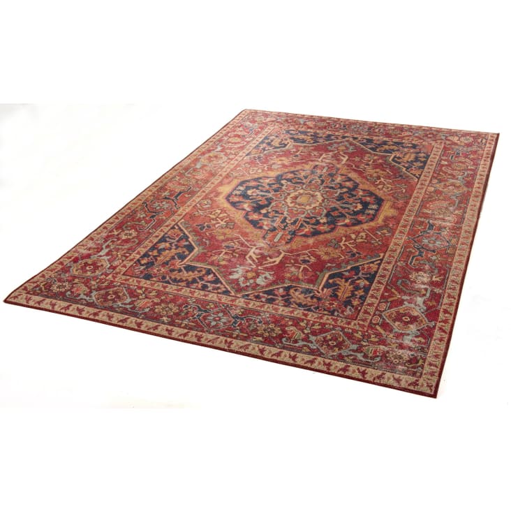 Alfombra estampada vintage roja 160x230 cm