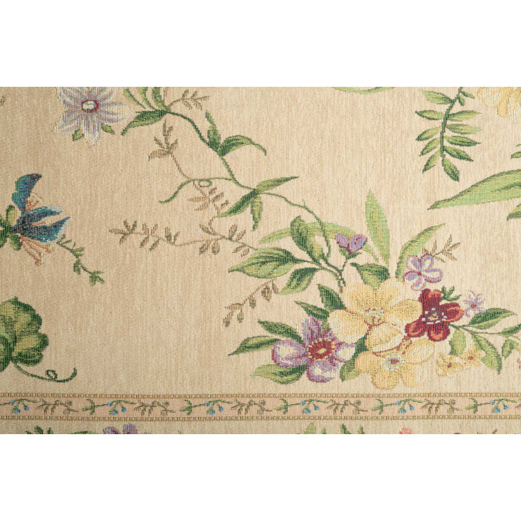 Tapis floral tissé plat - Beige 120x170 cm-FLOMI cropped-5