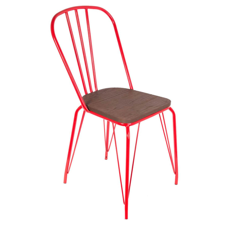 Lot  de 2 chaises métalliques rouges-Scarlet cropped-2