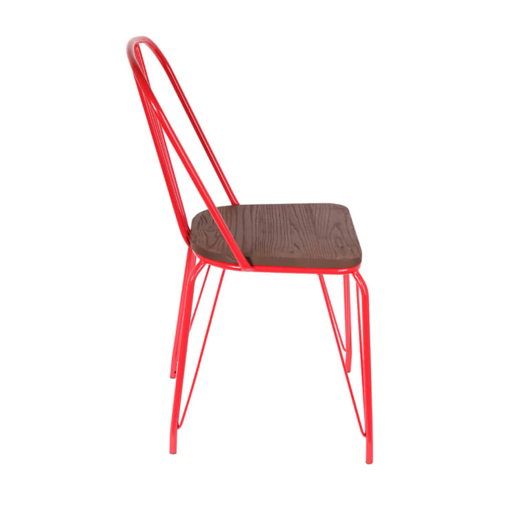 Lot  de 2 chaises métalliques rouges-Scarlet cropped-3
