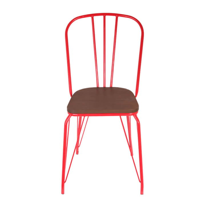 Lot  de 2 chaises métalliques rouges-Scarlet cropped-4