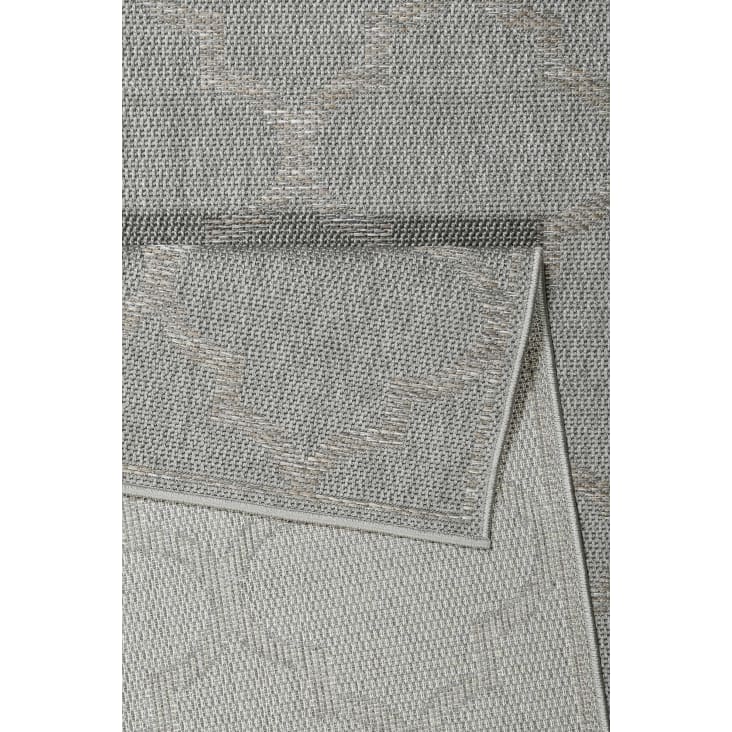 Tapis extérieur gris motif oriental beige pour entrée, jardin 170x120-Gleamy cropped-4