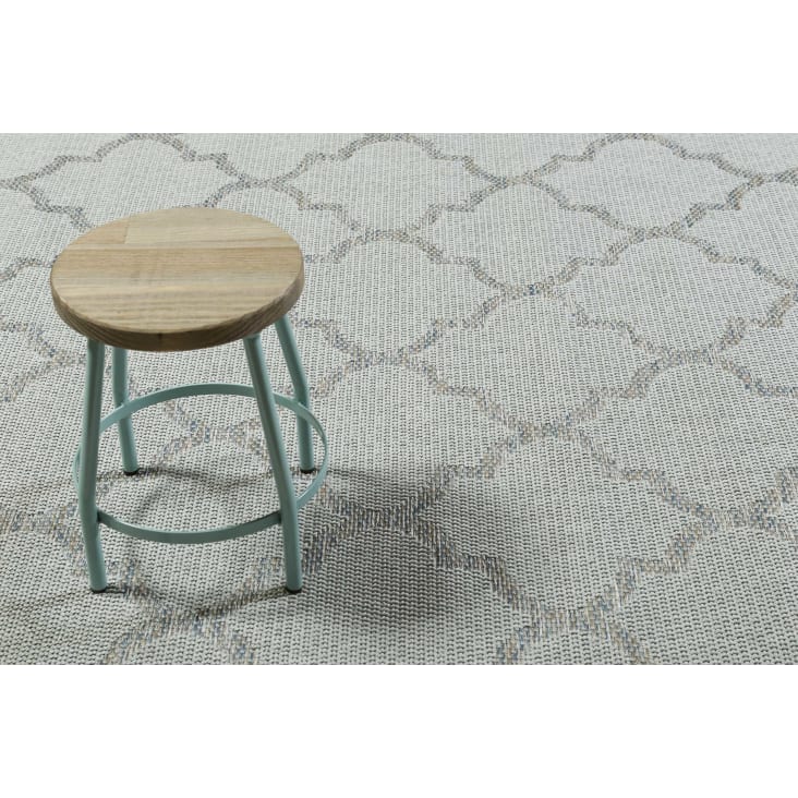 OutdoorTeppich, graues orientalisches Muster, graublau 170x120 Gleamy