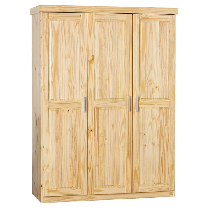 Armoire 3 portes bois massif naturel CALI Maisons du Monde