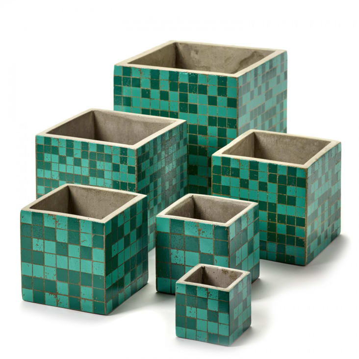 Pot béton cubique vert 11x11x11 cm-MARIE MOSAÏQUE cropped-4