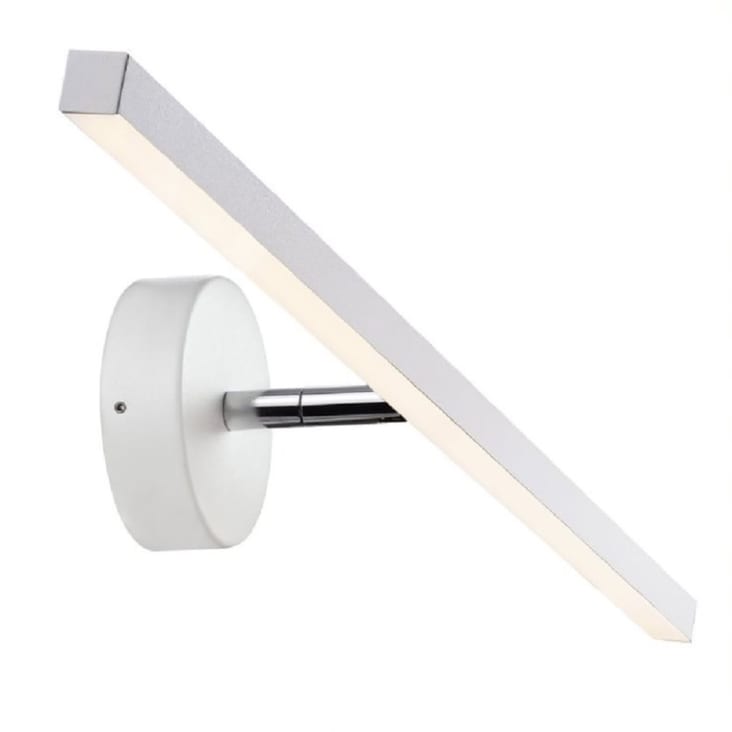 Applique LED de salle de bain métal blanc L60cm-IP S13