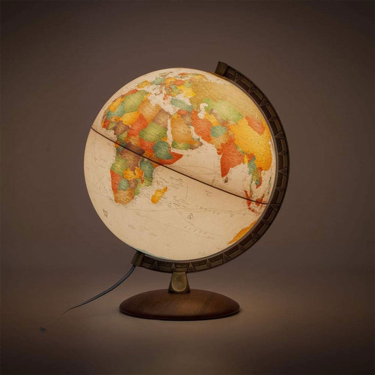 Globe Terrestre Lumineux Led 30cm, Rose - Tecnodidattica