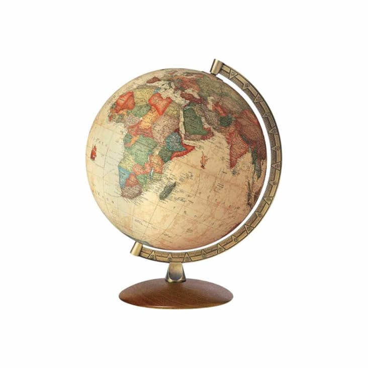 Globe terrestre 30 cm lumineux textes en français ANTIQUUS