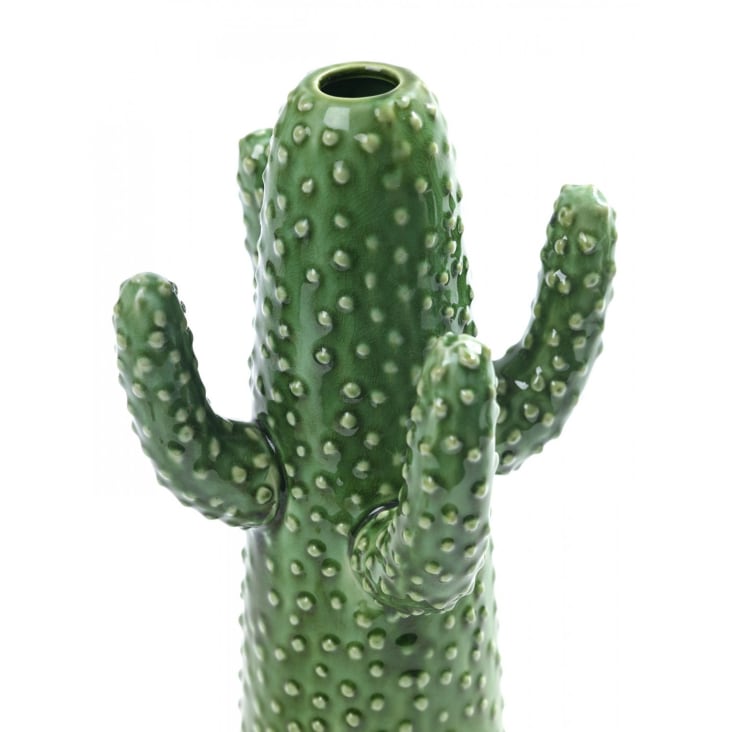 Vase cactus medium porcelaine verte H29cm-CACTUS cropped-4