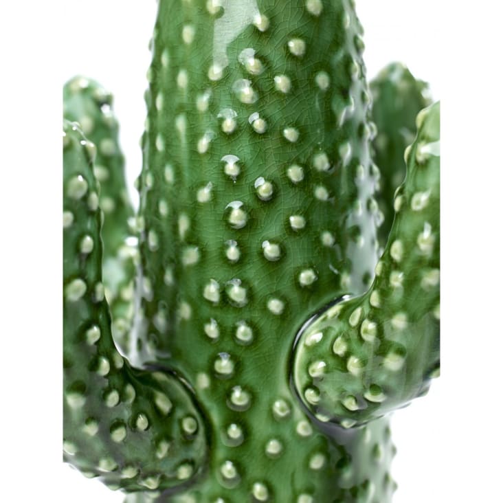 Vase cactus medium porcelaine verte H29cm-CACTUS cropped-5