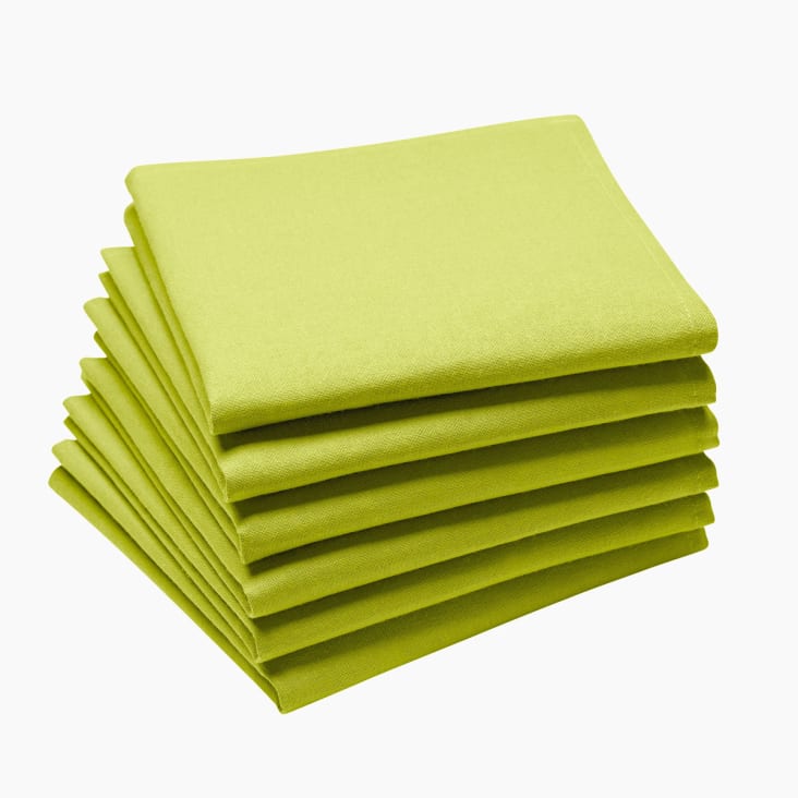 Serviettes de table en papier vert clair