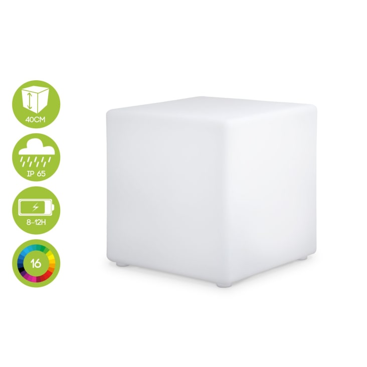 Cube lumineux 40 cm avec 720 gouttes LED blanc chaud intérieur