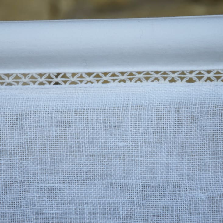 Panier de rangement en tissu à fleurs blanches - Chambord la boutique
