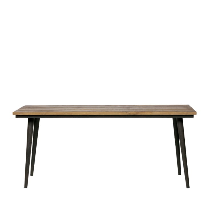 Table à manger en bois recyclé et métal 220x90cm-GUILD