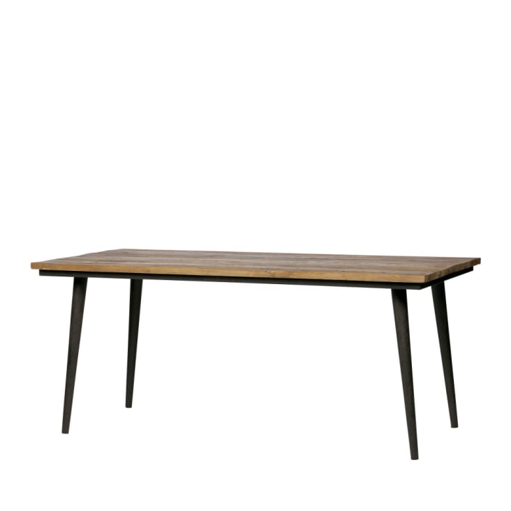 Table à manger en bois recyclé et métal 220x90cm-GUILD cropped-3