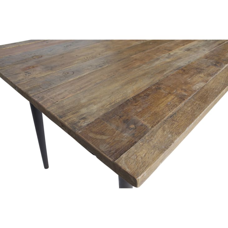 Table à manger en bois recyclé et métal 220x90cm-GUILD cropped-4