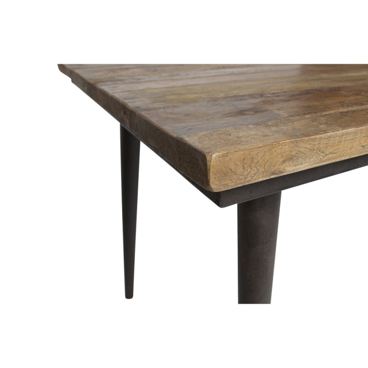 Table à manger en bois recyclé et métal 220x90cm-GUILD cropped-5